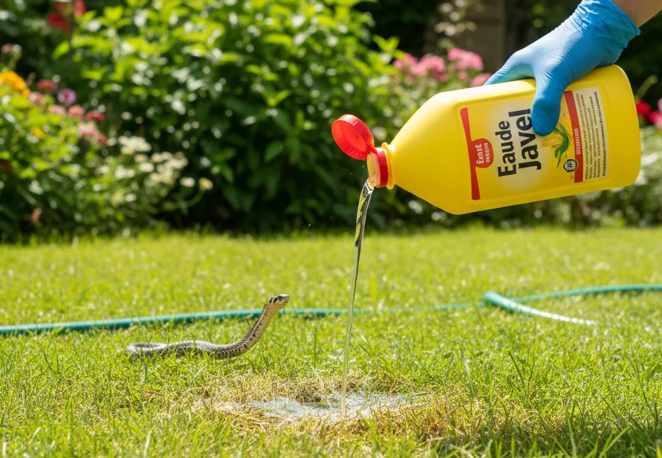 javel contre les serpents
