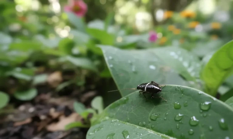 cafard de jardin noir et blanc