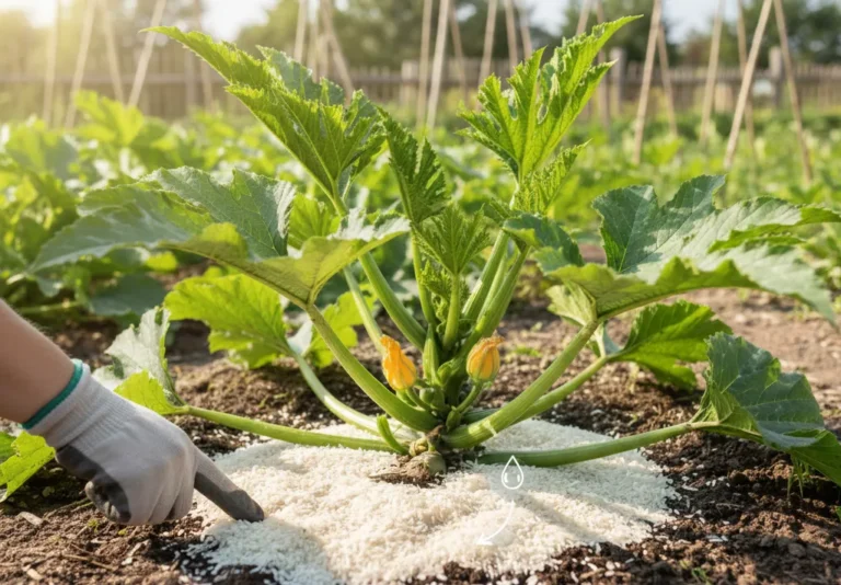 pourquoi mettre du riz au pied des courgettes