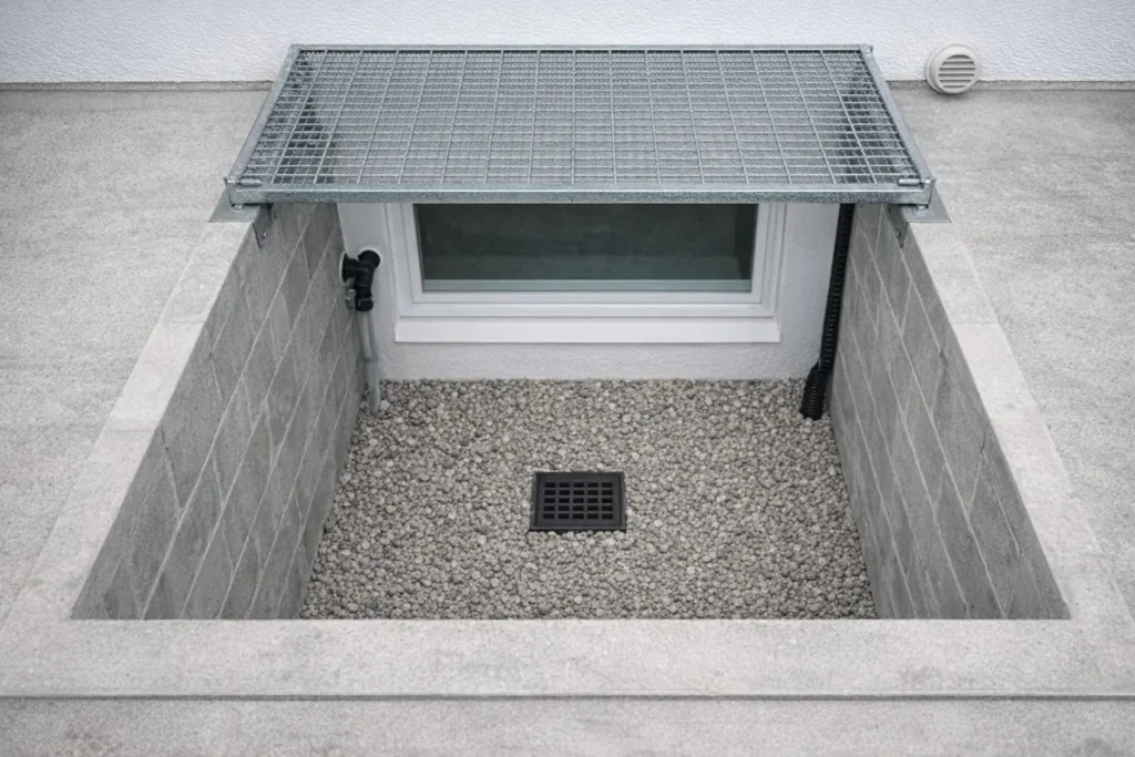 cour anglaise pour vide sanitaire