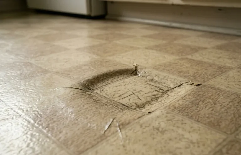 réparer lino enfoncé