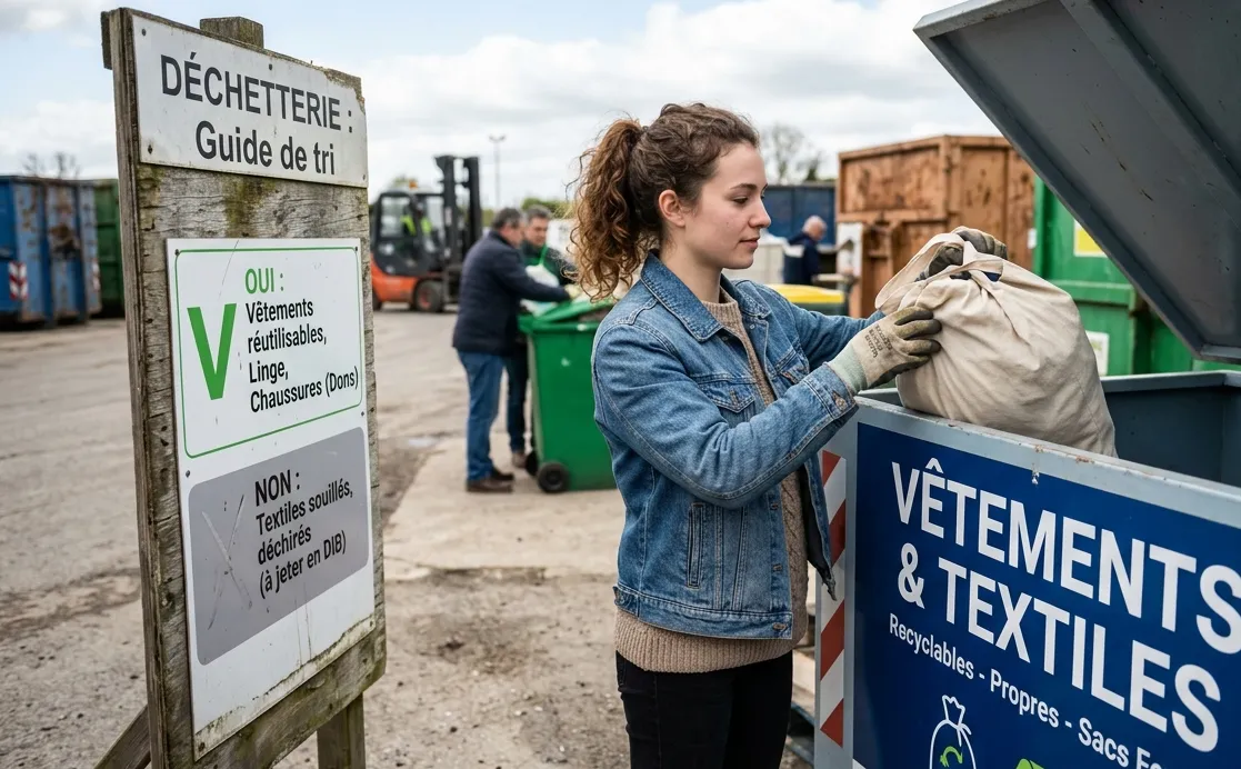 Vêtements en déchetterie : comment bien trier vos textiles ?