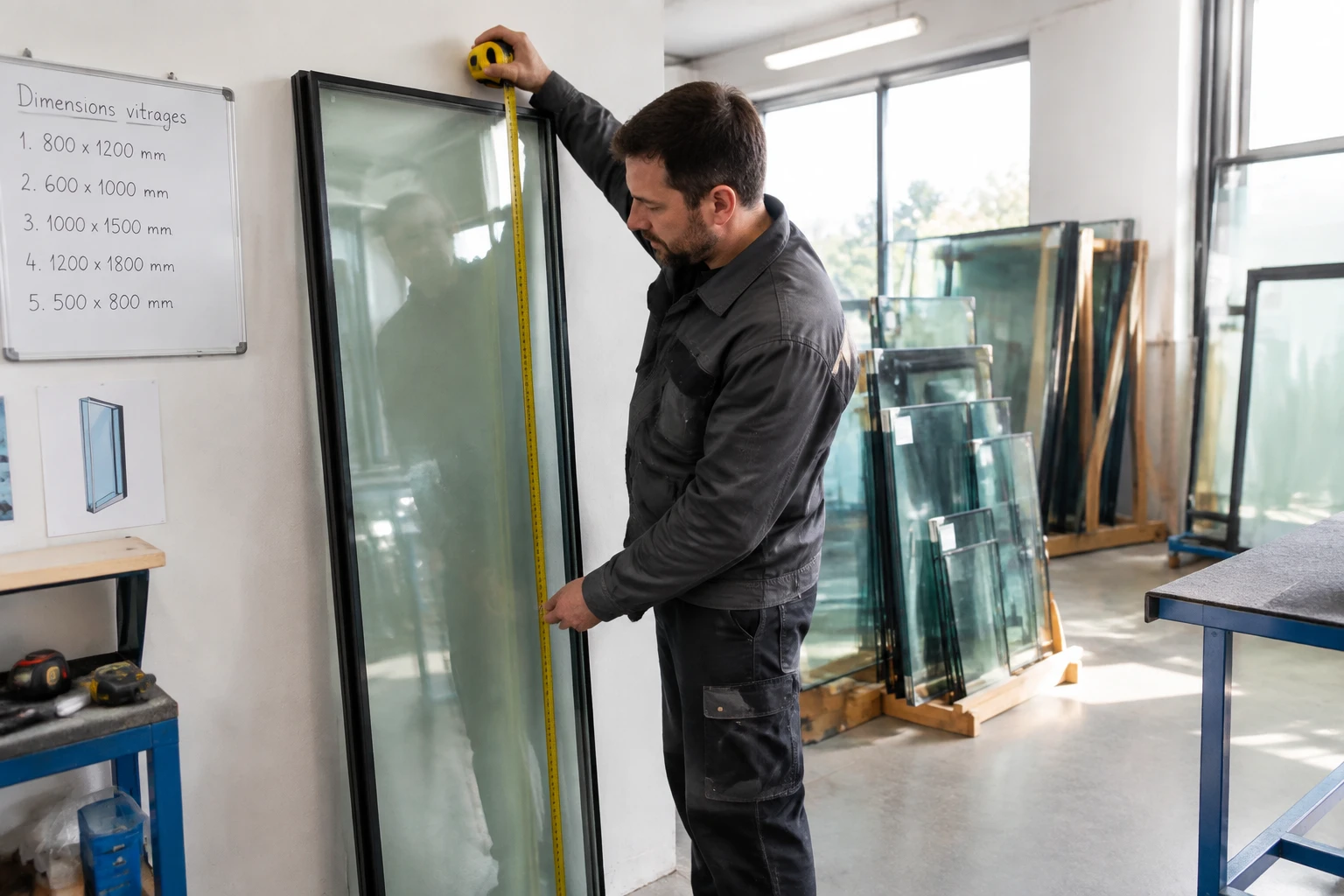 Prix double vitrage au m² : 60 à 75 € en verre seul sur mesure